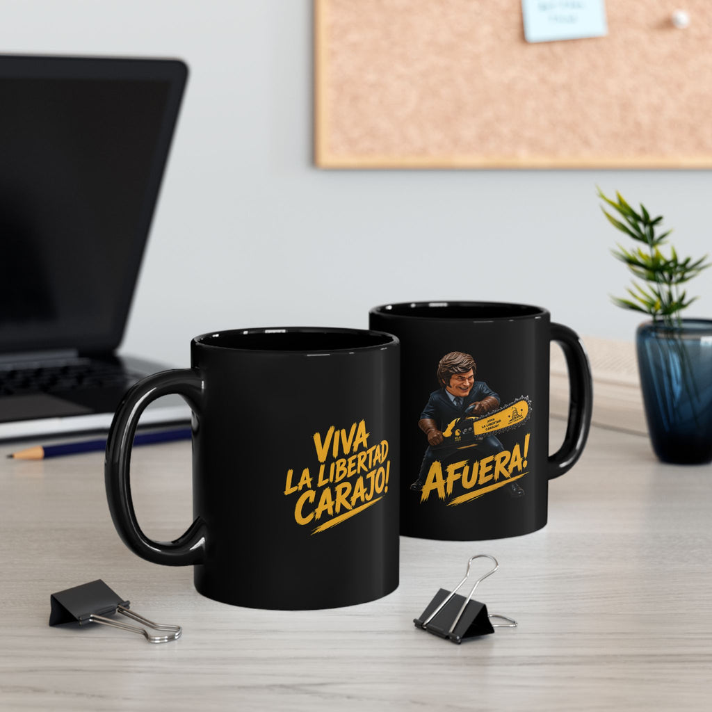 AFUERA! Mug – Chainsaw Libertarian Graphic Coffee Cup