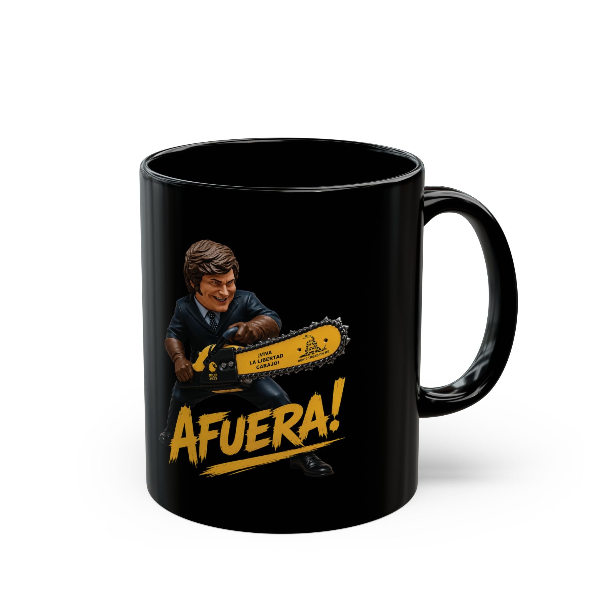 AFUERA! Mug – Chainsaw Libertarian Graphic Coffee Cup